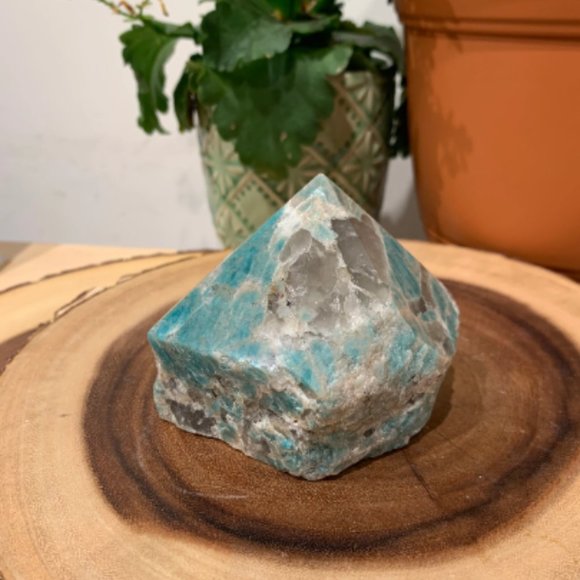 Amazonite Polished Point, Throat Chakra, Crystal Grid Point, Boho Decor, Courage - Picture 3 of 6
